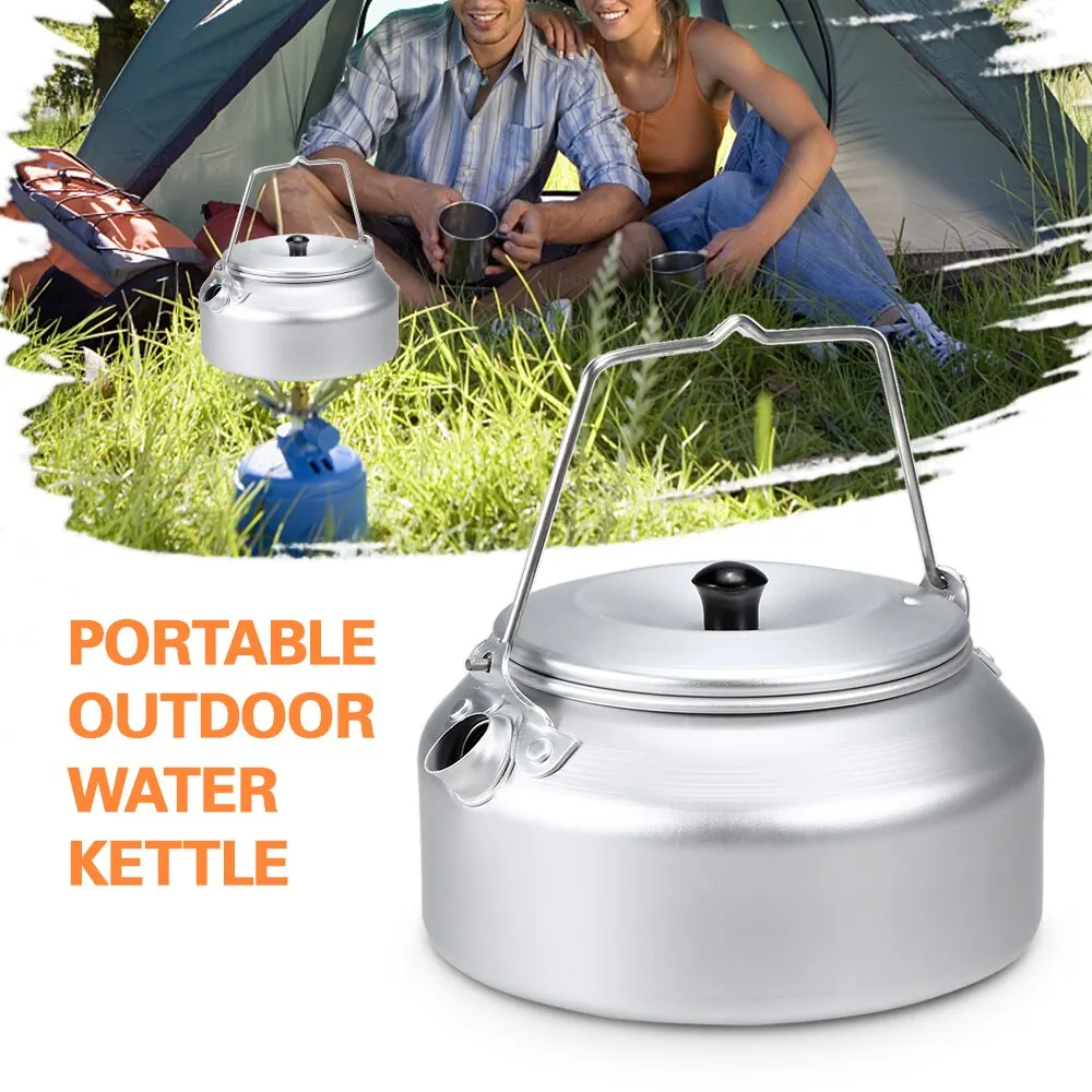 

Portable Outdoor Camping Tableware Ultralight Aluminum Camping Water Kettle Outdoor Coffee Pot Teapot for Home Hiking Picnic