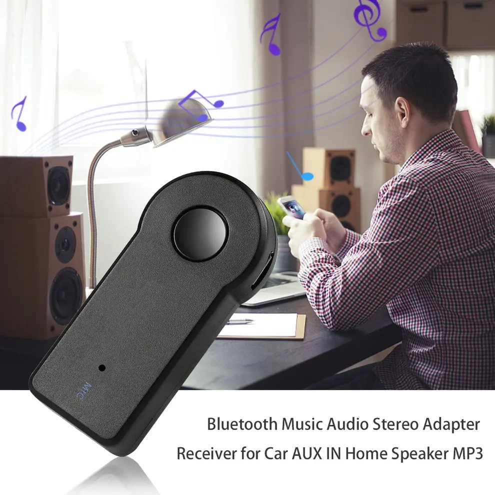 5PCS Bluetooth Music Audio Stereo Adapter Receiver for Car AUX IN Home