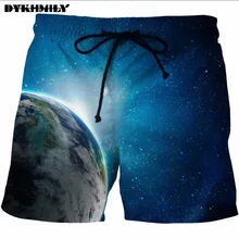 Dykhmily Новые поступления Для Мужчин's Пляжные шорты 3D печать звезд летние призвание Пляжные шорты для будущих мам Модные свободные Для мужчин пляжные короткие штаны 3D