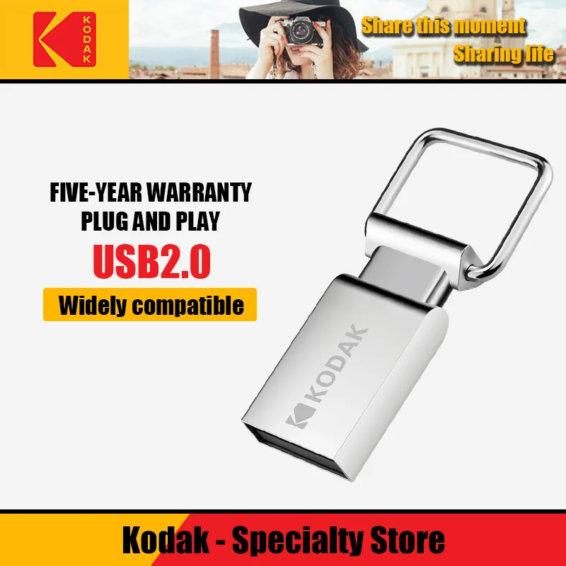 Оригинальный Kodak K112 металлическая мини-флешка drive 16 GB USB Flash Drive 32 ГБ флэш-памяти 64 GB U диск USB2.0 флешки cle usb