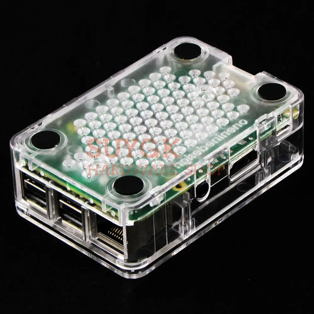 Прозрачная оригинальная официальная коробка для Raspberry Pi 3 Model B + plus АБС пластик