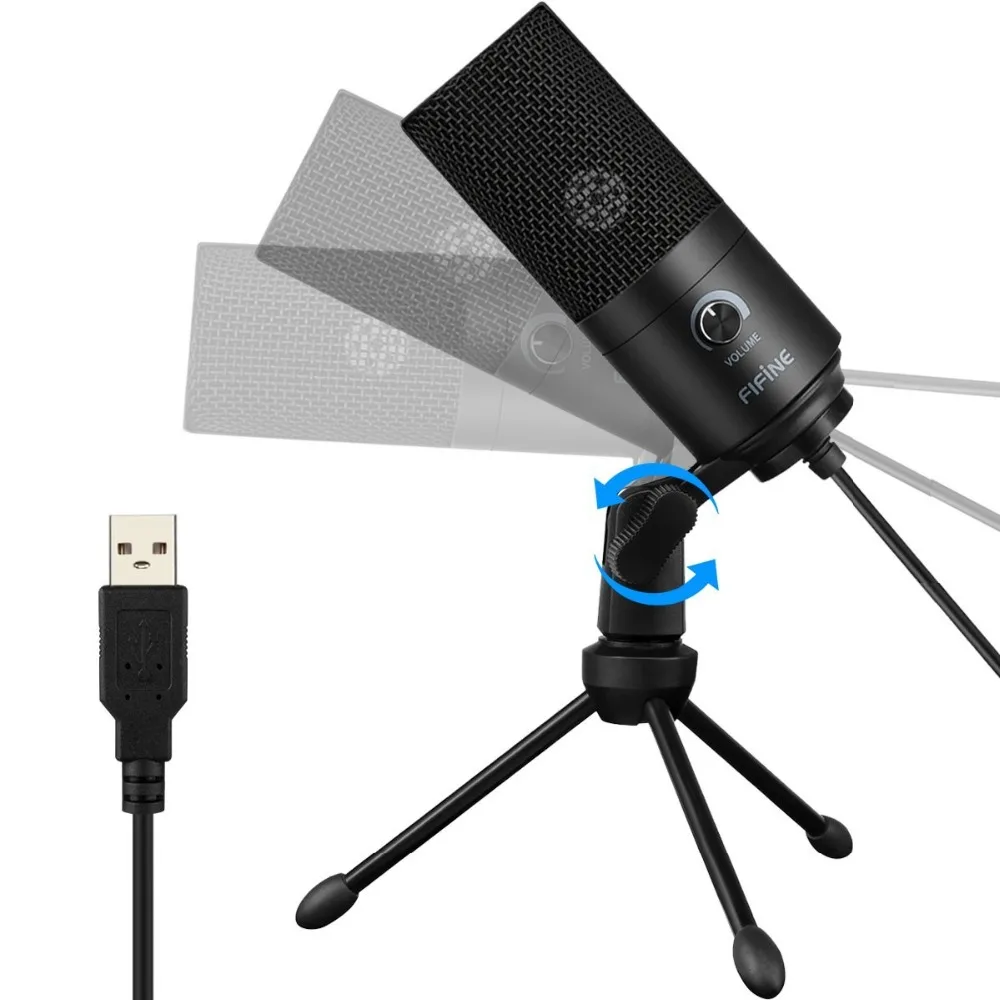 Usb Microphone Metal Condenser Recording Cardioid Mic For Pc, Latops,  Windows/mac, With Tripod Stand, Suitable For Streaming, Online Class, Zoom,  Yout