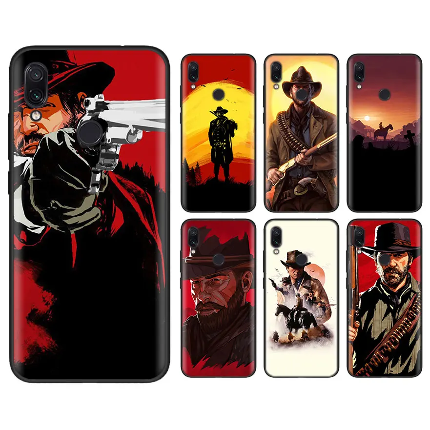 

Black Soft Case for Xiaomi Redmi Note 5 Pro 6 7 Pro 5 6 6A Red Dead Redemption 2 for Mi 9 8Lite Mix 3 Play A2 Lite