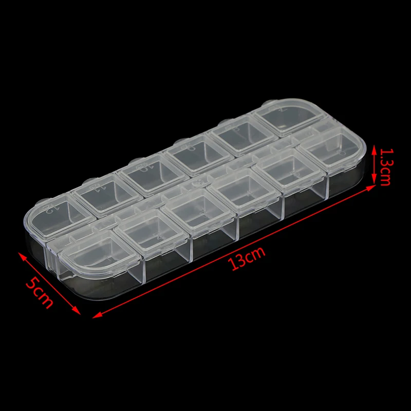 

12 Slots clear independent Diamond Embroidery Box Multifunction Transparent Storage Boxes Tools Diamond Painting Accessory Case