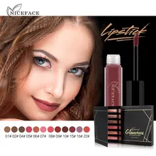 NICEFACE 12 шт./компл. Средства ухода для век хэдоу блеск Жидкая Макияж Средства ухода для век хэдоу матовая Средства ухода для век хэдоу пигмент крем Средства ухода для век косметический Maquillaje подарочная коробка