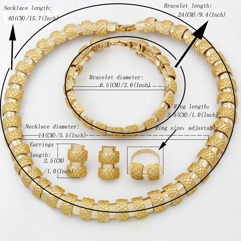 Модные дубайские 18 золотых комплектов ювелирных изделий, свадебные ювелирные изделия, очаровательные ожерелья, висячие серьги, итальянские нигерийские вечерние аксессуары
