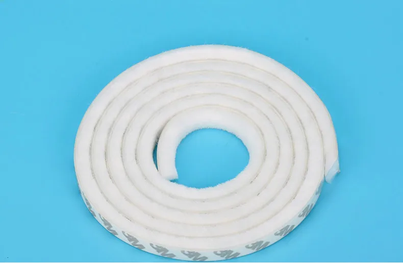 

9x15mm 10meters/lot White/Gray/Brown Door Window Draught Excluder Brush Weather Strip Seal Tape 3M Gum Burlete Foam Seal Strip