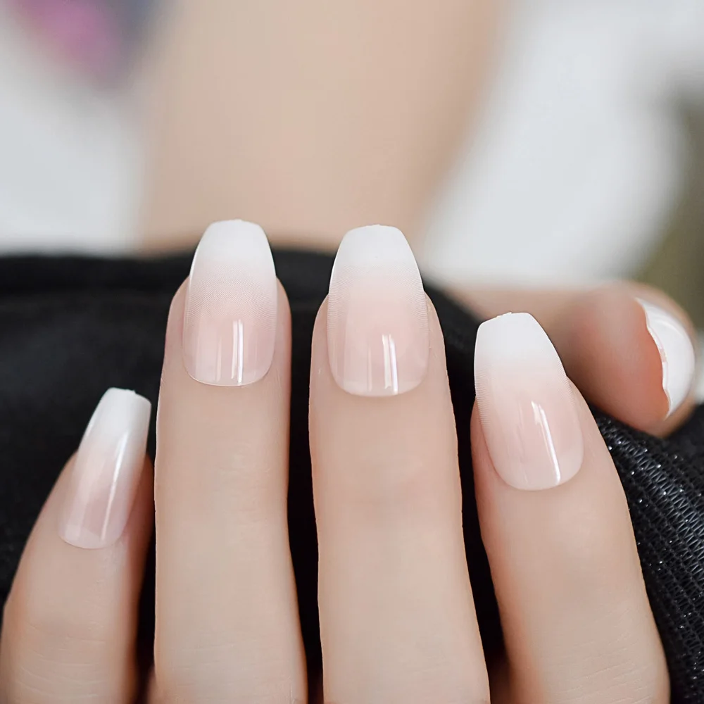 Ombre French Ballerina Fake Nail Gradeint| Alibaba.com