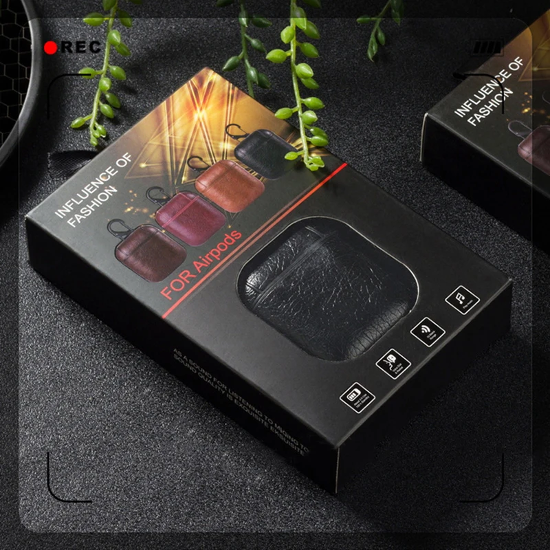 Leather Case For Airpods PU + PC Cover Cases For Air Pods Bluetooth Earpods Earphone Leather Protective Skin DropShipping (7)