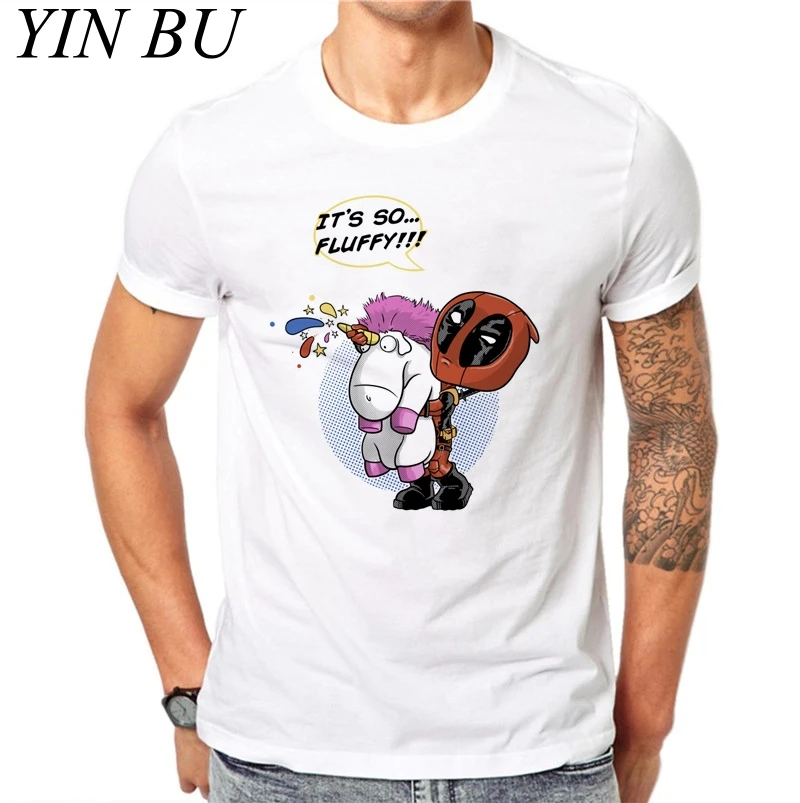 

Summer Unicorn Deadpool It Is So Fluffy Men Summer Fashion T Shirt Tee Shirts Casual Short Sleeves Graphic Tshirt Big Size 3XL