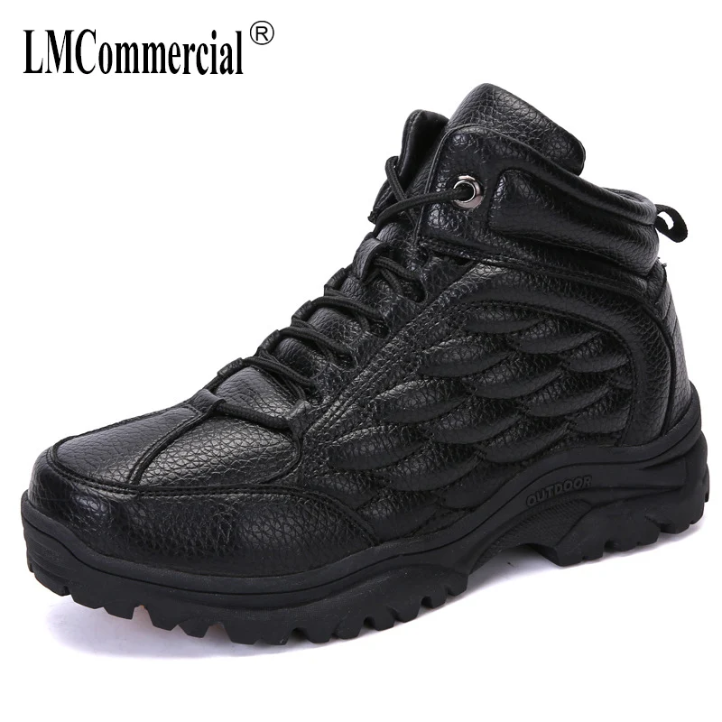 

Outdoor high-rise plus velvet warm shoes mens boots casual snow Martin boots men high top sneakers and boots steel toe shoes