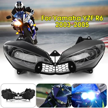 

For 2003-2005 for Yamaha Yzfr6 Yzf R6 Yzf-R6 Motorcycle Front Headlight Head Light Lamp Headlamp Clear 2003 2004 2005 Styling