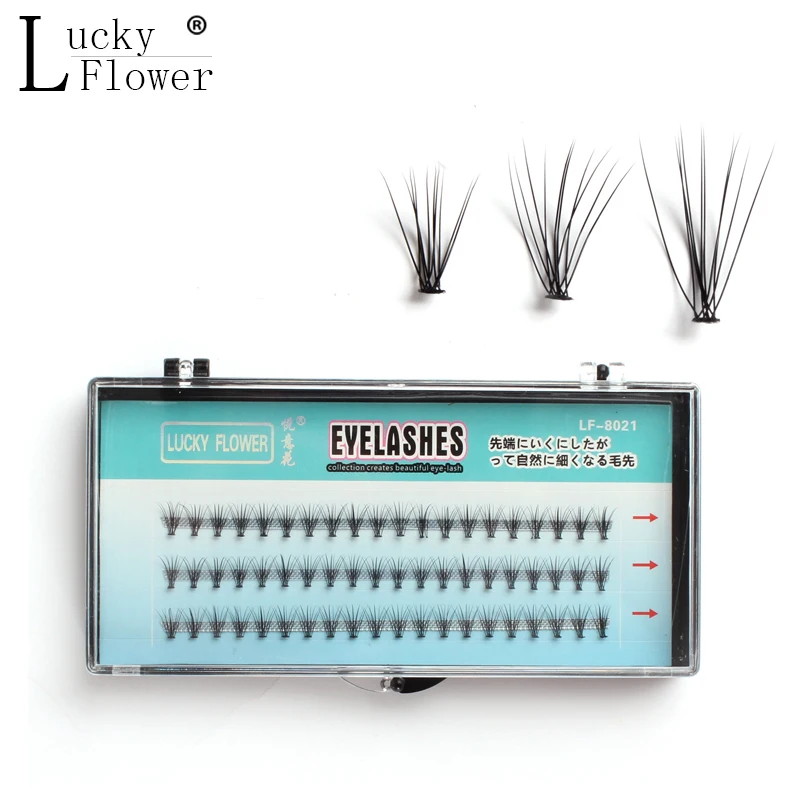 

Hot Makeup 10 Root A Cluster Black False Eyelashes Planting Grafted Lashes Natural Curl 6/8/10/12mm Free Shipping