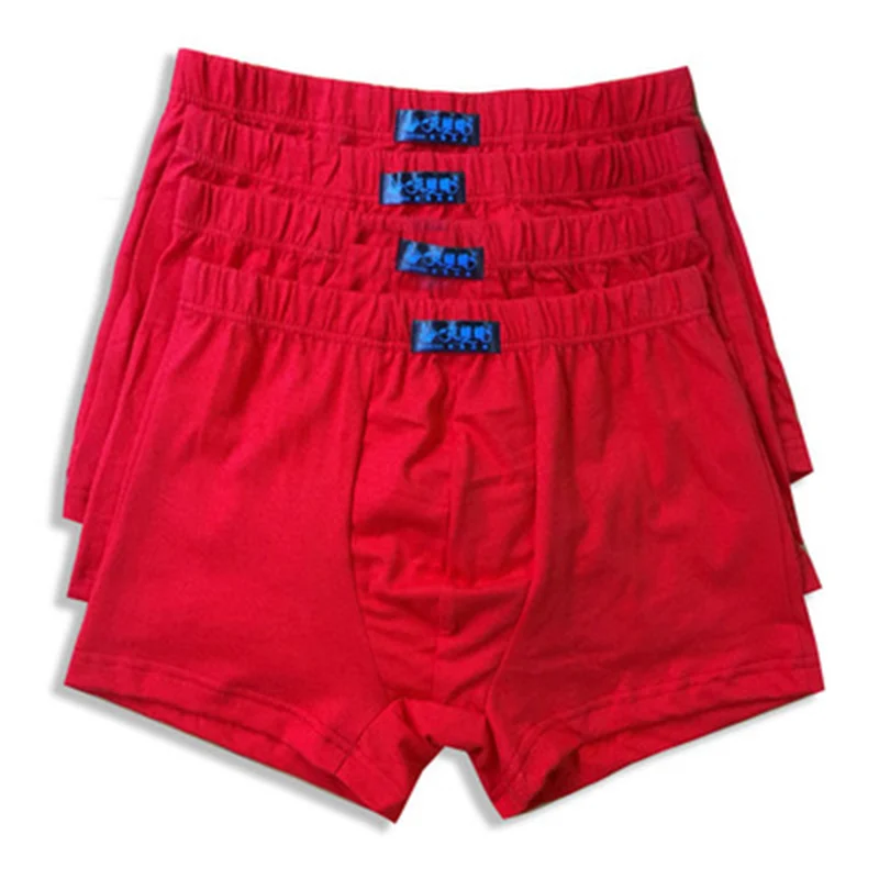 3PCS/Lot Red Fashion High Quality Men Boxers Shorts Underpants Cotton Big Size L-3XL 4XL 5XL Undrewear Boxer OFNK-M006 | Мужская одежда