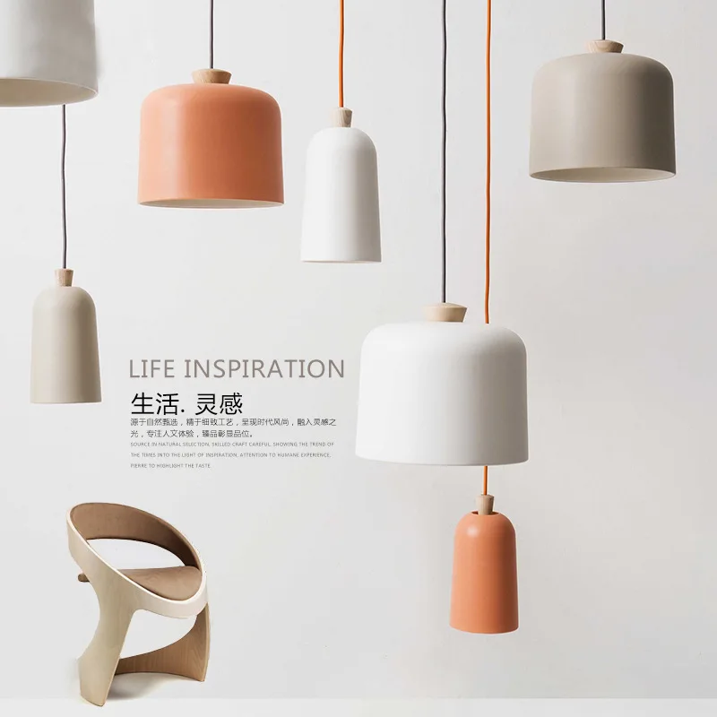 

Modern Minimalist Nordic Style LED E27 Aluminum pendent light for Bar, Restaurant Bedroom, Bedside Single Head Lamp N1355