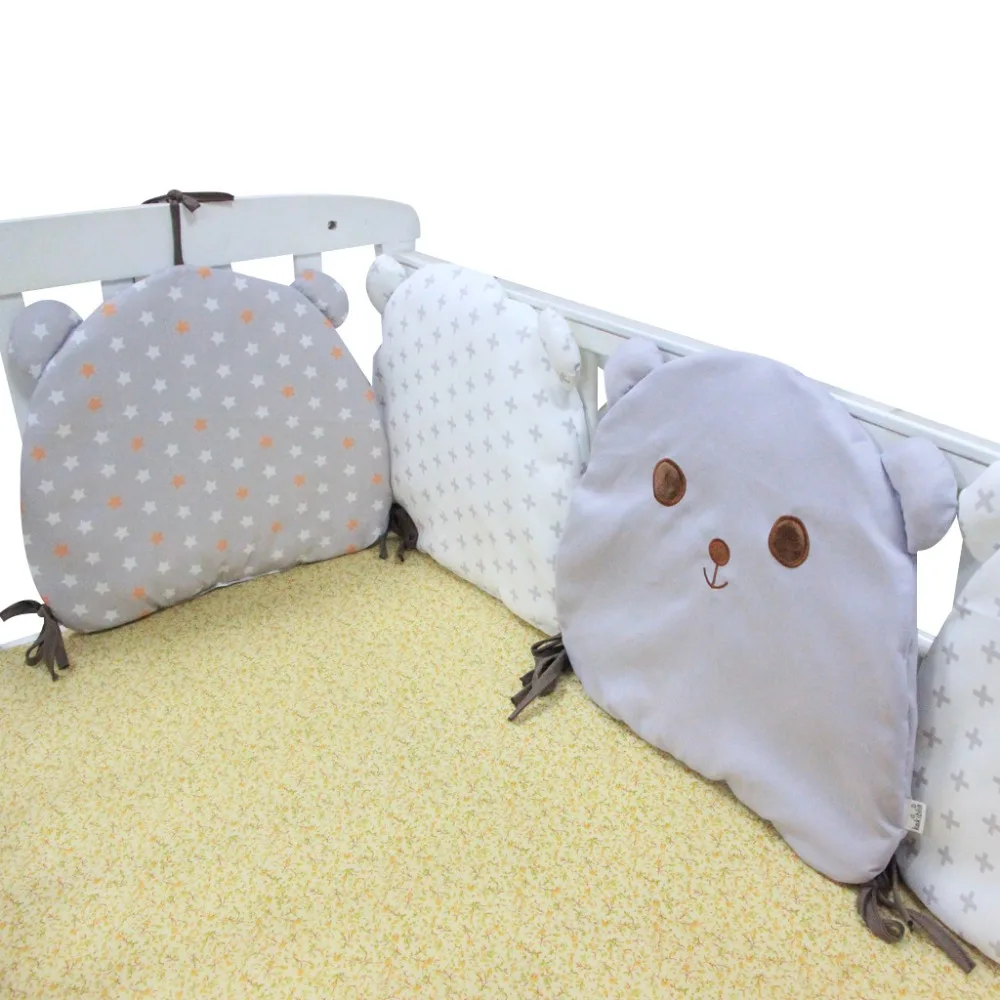 

Baby Bed Bumper Infant Kids Crib Bumpers Cushion Baby Protector Newborn Cot Around Decoration Padding for Baby Room Decor 6pcs
