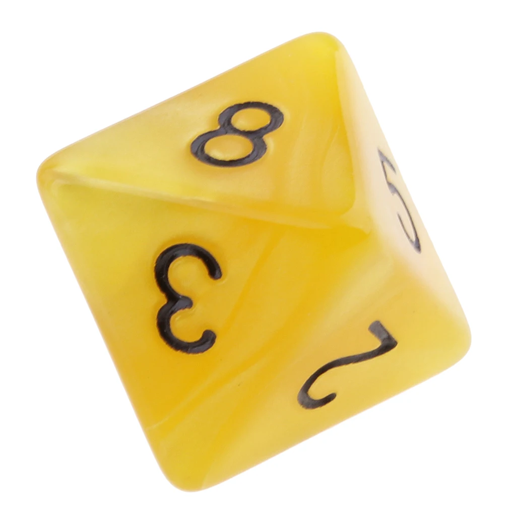 Perfeclan 20x 16mm Polyhedral Acrylic 8-sided Dice D8 Dies Toy for Dungeons & Dragons Table Board Game Accessory