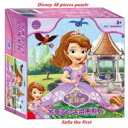 Горячие disney Пазлы игры 48/60 шт головоломки замороженные/принцесса игрушка Подарки штучной упаковке листовая бумага головоломка для детей