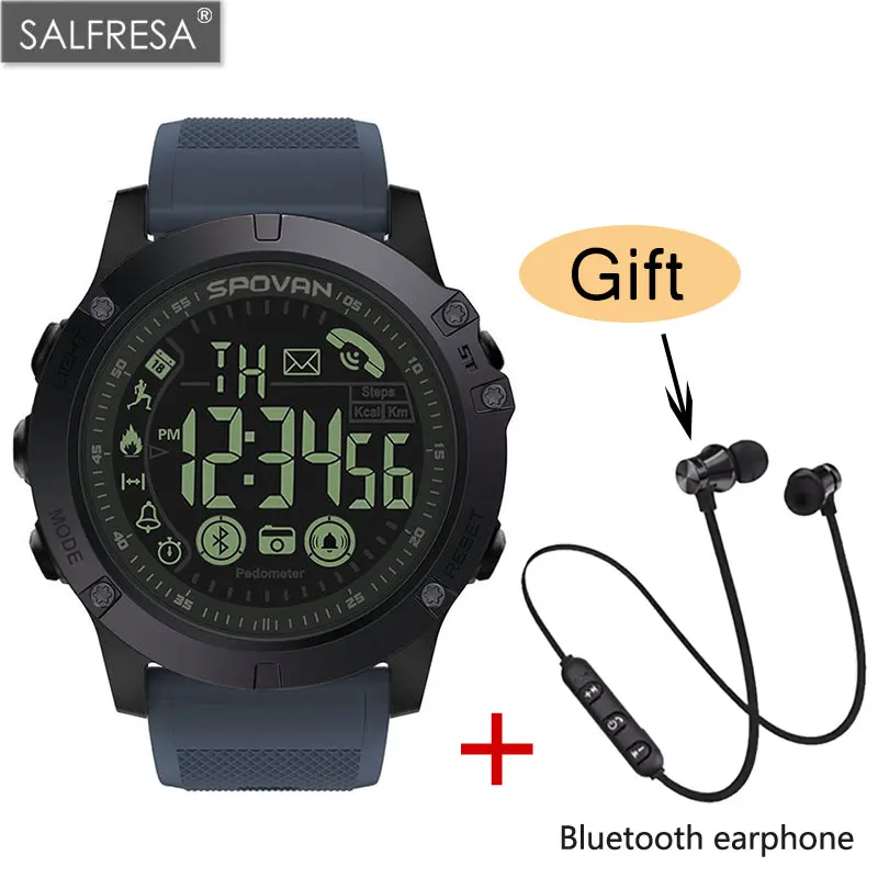 

Fashion Sport Men's Smart Watch SALFRESA PR1 Bluetooth Long standby Message Reminder Digital Watch Waterpoof for IOS and Android