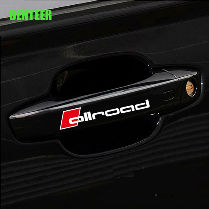 

4pcs germany Oracal Material Allroad door handle decals sticker for Audi A4 A6