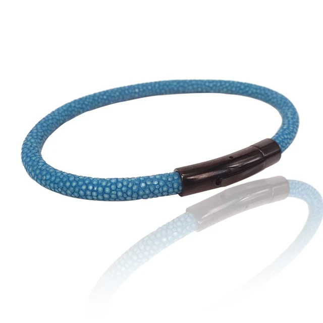 Luxury Stingray Leather Bracelet 4 Color Stainless Steel Bangles Luxury Stingray Leather Bracelet 4