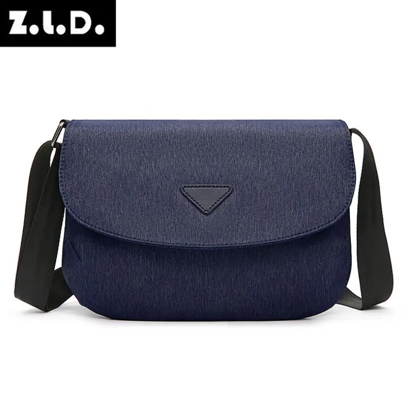 Z.l. D. Новая повседневная сумка на плечо модная водонепроницаемая сумка-мессенджер Мужская и женская большая емкость высокого качества маленькая квадратная Сумка Bolso - Цвет: Темно-синий