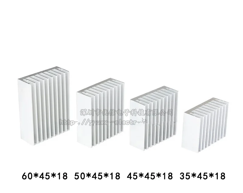 

5pcs 35/45/50/60*45*18MM Heatsink Cooler Cooling Fin Aluminum Heat Sink Radiator for LED,Power IC Transistor,Module PCB Board