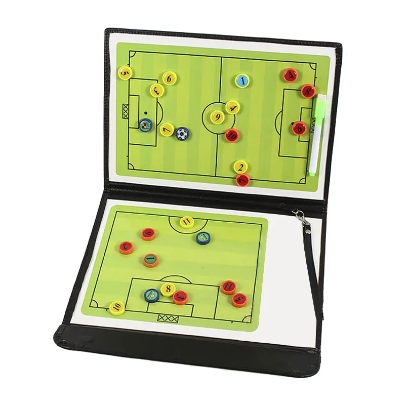 

Foldable Magnetic Soccer Tactic Board Coaching Coach Tactical Board Football Game Portable Football Training Tactics Clipboard