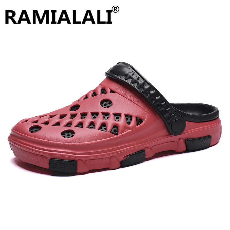 

Ramialali Clogs Men Beach Sandals New Summer Eva Sandals Beach Shoes Mules Garden Slippers Fashion Breathable Male Water Shoes