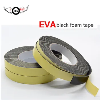 

Free Shipping 5M Speaker EVA Black Sponge Foam Tape Window Vent Strong Adhesion Anti-collision Adhesive Tapes Width 10 MM