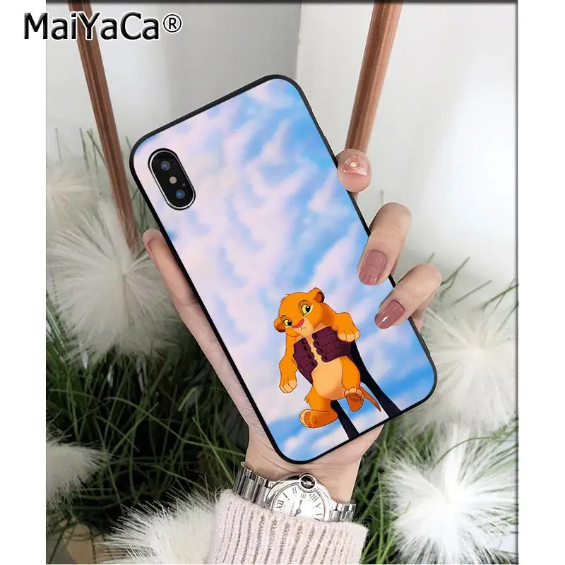 MaiYaCa Король Лев Симба ТПУ мягкий черный чехол для телефона чехол для iPhone X XS MAX 6 6s 7 7plus 8 8Plus 5 5S SE XR