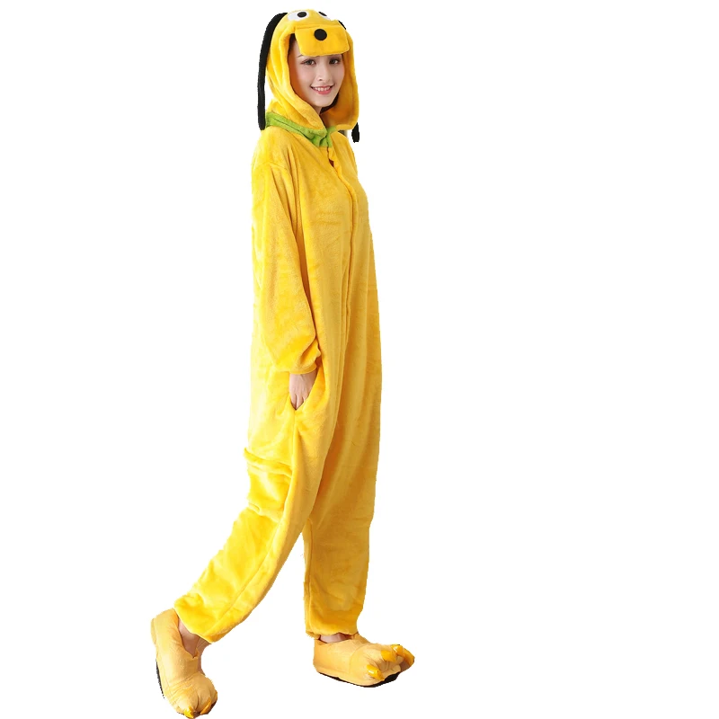 Yellow Dog Spring Flannel Onesie Kigurumi For Animal Pajamas Onesie Kigurumi For Animal Pajamas Dog