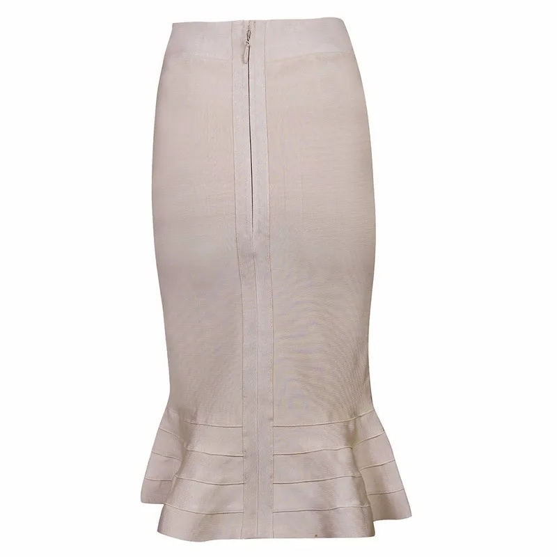 yellow 2020 new fashion sexy women's knee length high waist rayon hl fishtail mermaid bandage skirt skorts for women