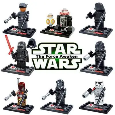 

8pcs/lot Star Wars The Force Awakens Mini Figure Moive Super Hero Kid Baby Toy Building Blocks Sets Model Toys Minifigures