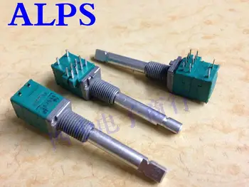 

2PCS/LOT ALPS Alps type 09 precision potentiometer with rotary switch, 50K*2 with tapped shaft, long 35MM