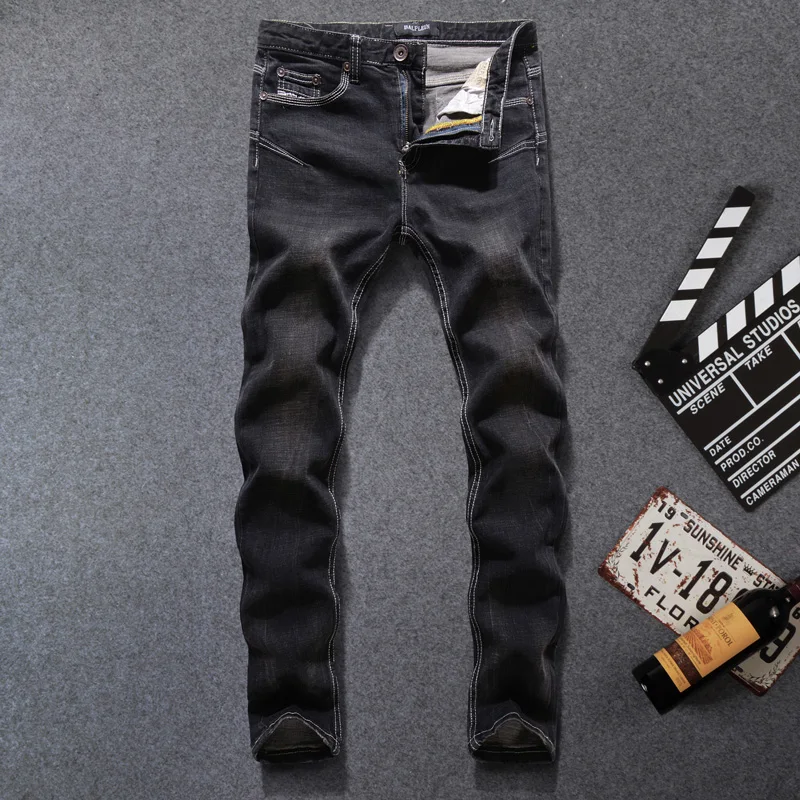 

Italy Style Fashion Men's Jeans Elastic Slim Fit Classical Black Jeans homme Brand Skinny Jeans Men Stretch Hip Hop Pencil Pants