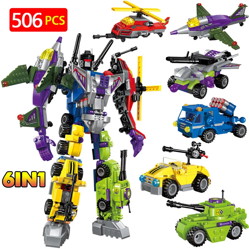 

Helicopter Car Coalition Blocks Designer Compatible LegoING City Military Destroyer God of War Educational Toys for Children