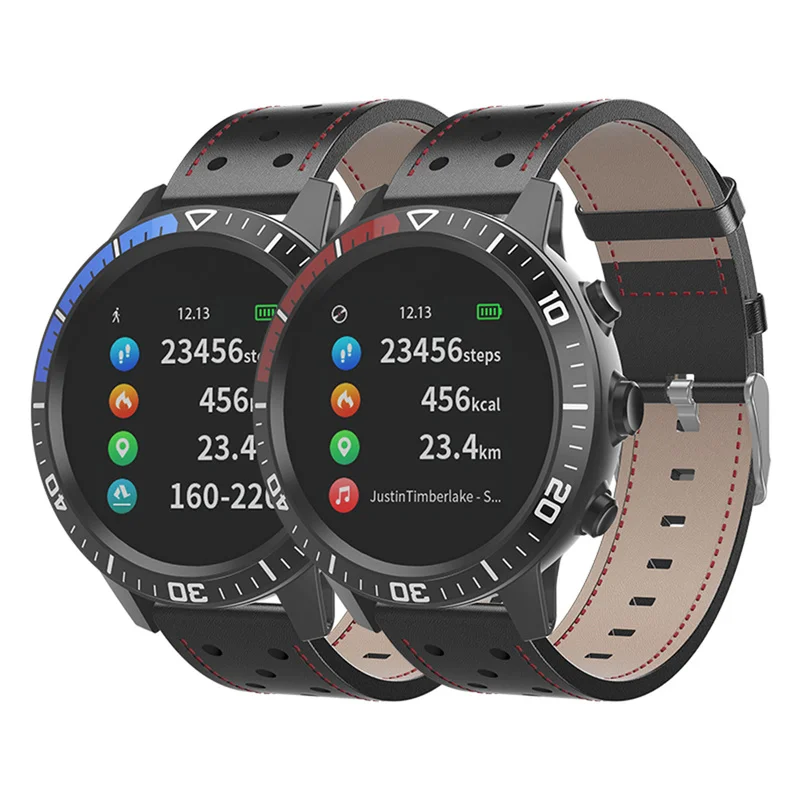 

2019 New Y99 Smart sports Watch men Fitness Tracker Calories Pedometer Music Beats Smart Bracelet wristband with leather strap