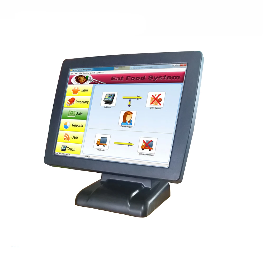 

China hottest pos all in one 15''resistive touch screen pos machine for toggery retail shop