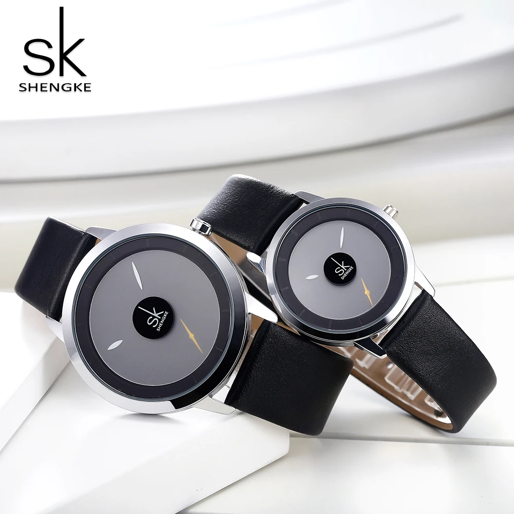 

Shengke Watch Women Creative Design ladies watch Couple watches Rotate Dial Pointer Two Size Clock relogio feminino reloj mujer