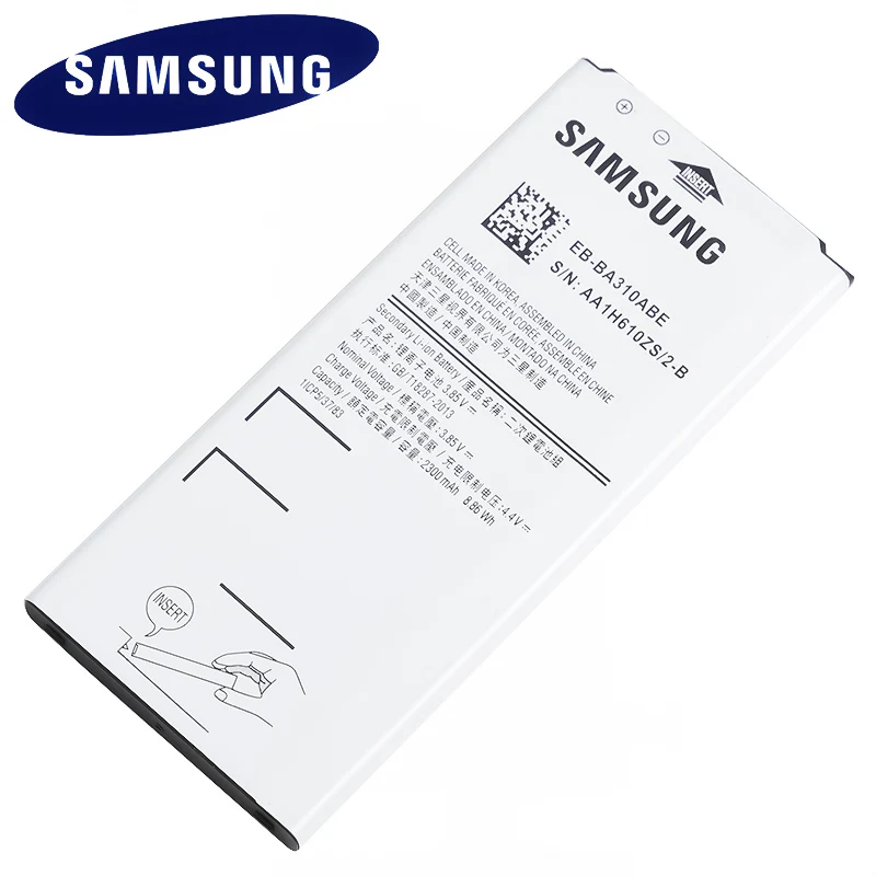 

Samsung Replacement Battery For Samsung Galaxy A3 2016 Edition A310 A310F A310M A310Y A310F/DS DUOS EB-BA310ABE 2300mAh NFC