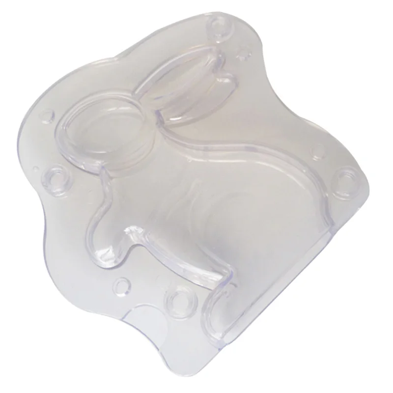 

1PC 13*12.5cm Plastic Chocolate Mold Cute Rabbit Outlook transparent Cake Decorating Mould DIY Baking&Pastry Tools