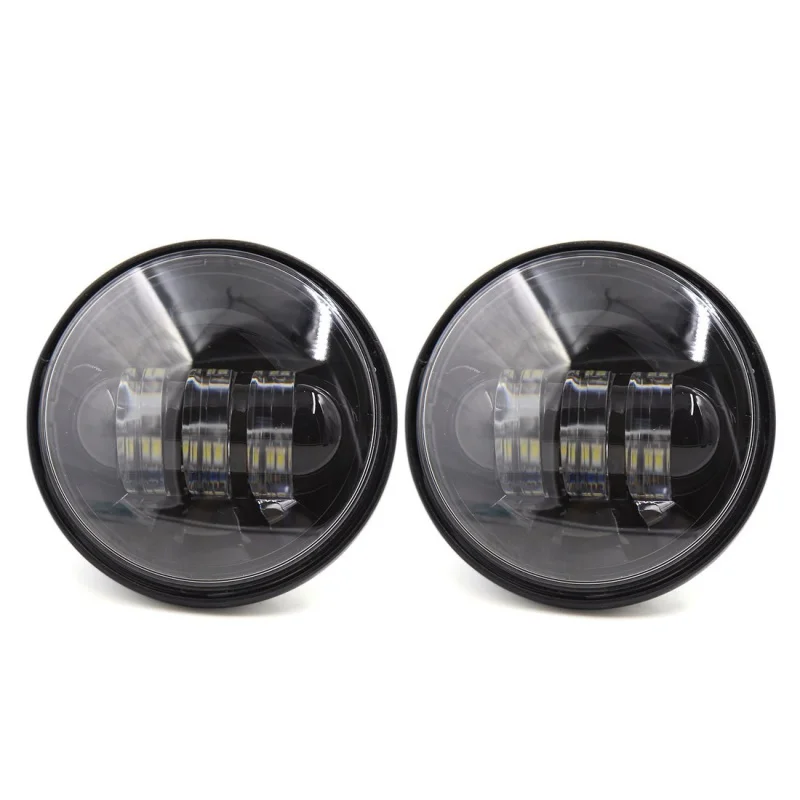 FADUIES 4.5 Inch 30W Black Led Spot Lights 6000k White Passing Projector Fog Lamp For Harley Daymaker Motorcycles  (1)