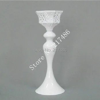 

30 pieces one lot , Elegant whit mental vase flower stand for wedding centerpiece decoration