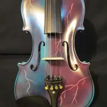 Молния дизайн твердой древесины электрическая и акустическая скрипка 4/4