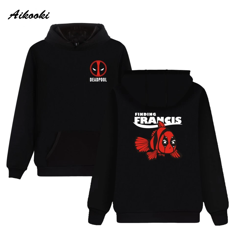 

Aikooki Deadpool Hoodies Men/Women Funny Print Cotton Sweatshirt Plus Pullover Warm Coats Hoodies Couples Fashion Boys/girls Top