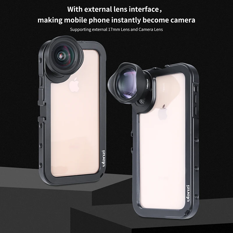 Ulanzi Вертикальная съемка Vlog металлический корпус клетка для iPhone Xs Max Vlogging видео