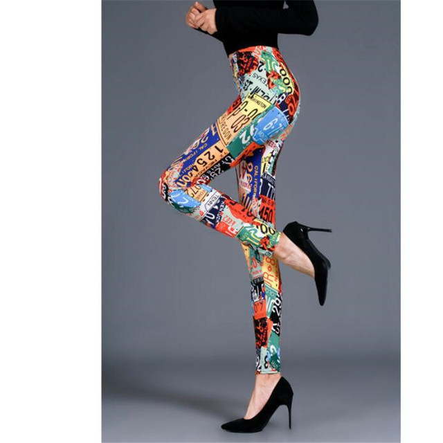 Printed Leggins Elastic Fitness Leggings Sexy Pants Women Push Up Trousers Summer Gym Sports Dropshipip