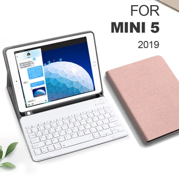 

Funda For iPad mini 5 4 3 2 1 Keyboard Case With Pencil Holder Smart Cloth Texture Silicone Back Cover For iPad mini 5 2019 7.9