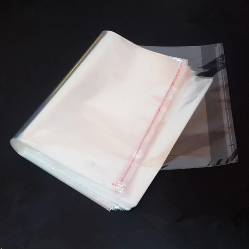 100 шт./лот) OPP самоклеящаяся упаковочная сумка Прозрачные полиэтиленовые пакеты